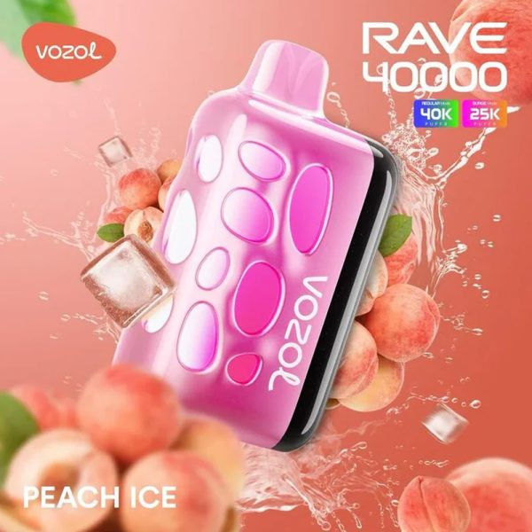 Vozol Rave 40000 Peach Ice